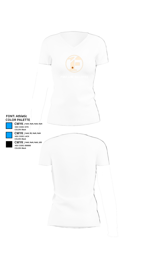 Womens Short Sleeve Vneck Shirt, First Line Ballistics, , Teamtime, Team time, sublimation, custom sports apparel, team uniforms, spirit wear, spiritwear, sports uniforms, custom shirts, team store, custom team store, fundraiser sports, apparel fundraiser