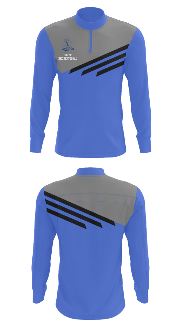 Quarter Zip Jacket, HCYP Recreational, Softball, Teamtime, Team time, sublimation, custom sports apparel, team uniforms, spirit wear, spiritwear, sports uniforms, custom shirts, team store, custom team store, fundraiser sports, apparel fundraiser