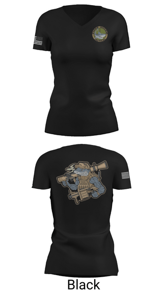 Womens Short Sleeve Vneck Shirt, Wilmington Tiger Shark, Army, Teamtime, Team time, sublimation, custom sports apparel, team uniforms, spirit wear, spiritwear, sports uniforms, custom shirts, team store, custom team store, fundraiser sports, apparel fundraiser