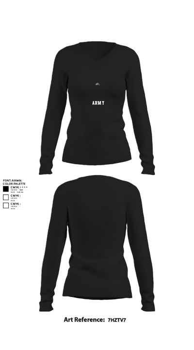 B Co 404th ASB 81436788 Women's Long Sleeve V-neck Shirt - 22