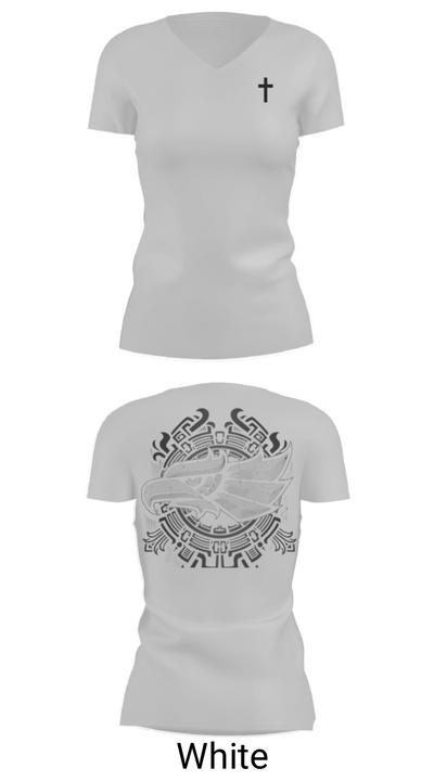 united hvac 96033943 Women's Short Sleeve V-neck Shirt - 19