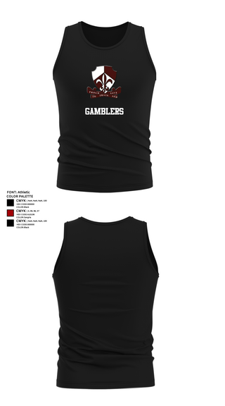 Tank Top, Gamblers, Army, Teamtime, Team time, sublimation, custom sports apparel, team uniforms, spirit wear, spiritwear, sports uniforms, custom shirts, team store, custom team store, fundraiser sports, apparel fundraiser