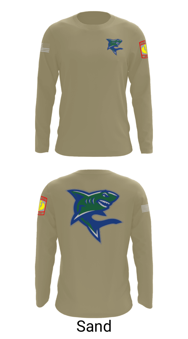 Long Sleeve Performance Shirt, Bullshark Battalion, Army, Teamtime, Team time, sublimation, custom sports apparel, team uniforms, spirit wear, spiritwear, sports uniforms, custom shirts, team store, custom team store, fundraiser sports, apparel fundraiser