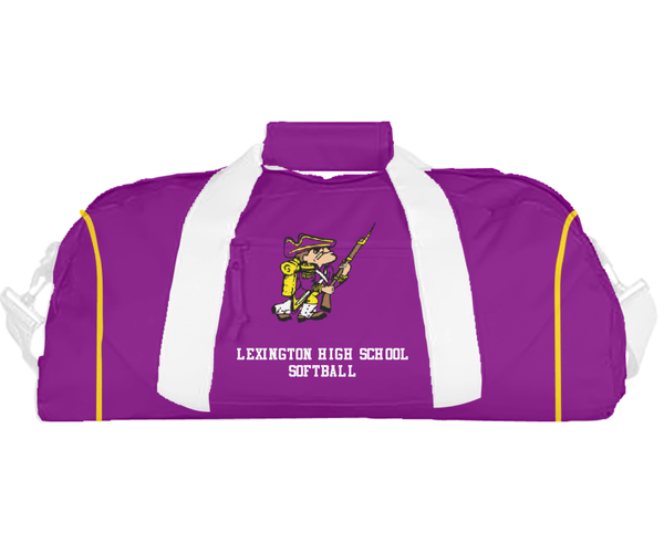 Duffle Bag, Lexington High School Softball, Softball, Teamtime, Team time, sublimation, custom sports apparel, team uniforms, spirit wear, spiritwear, sports uniforms, custom shirts, team store, custom team store, fundraiser sports, apparel fundraiser