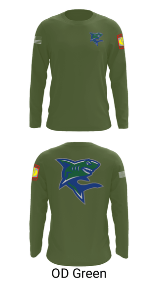 Long Sleeve Performance Shirt, Bullshark Battalion, Army, Teamtime, Team time, sublimation, custom sports apparel, team uniforms, spirit wear, spiritwear, sports uniforms, custom shirts, team store, custom team store, fundraiser sports, apparel fundraiser