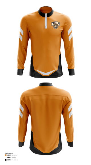 Quarter Zip Jacket, LCC Bears, Golf, Teamtime, Team time, sublimation, custom sports apparel, team uniforms, spirit wear, spiritwear, sports uniforms, custom shirts, team store, custom team store, fundraiser sports, apparel fundraiser