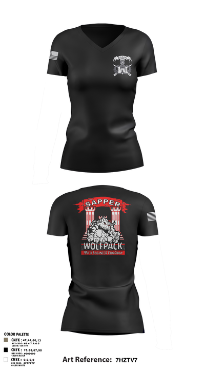 undefined Women's Short Sleeve V-neck Shirt - 3
