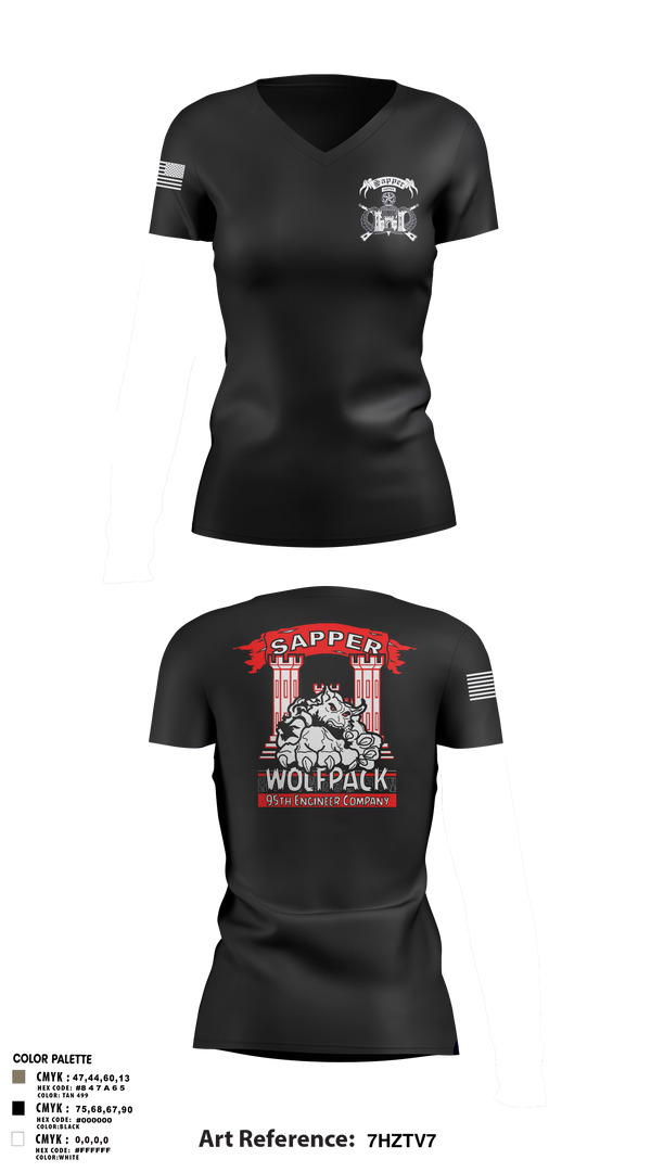 Womens Short Sleeve Vneck Shirt, 95TH CEC-I, Army, Teamtime, Team time, sublimation, custom sports apparel, team uniforms, spirit wear, spiritwear, sports uniforms, custom shirts, team store, custom team store, fundraiser sports, apparel fundraiser