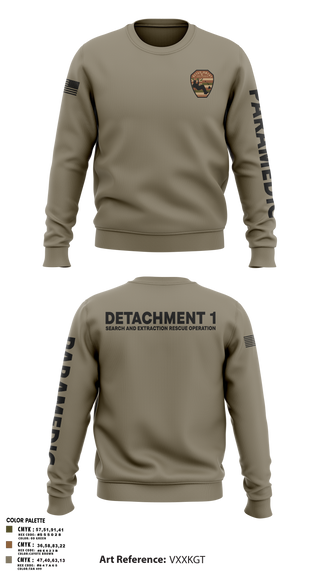 Crew Neck Sweatshirt, Detachment 1, Air Force, Teamtime, Team time, sublimation, custom sports apparel, team uniforms, spirit wear, spiritwear, sports uniforms, custom shirts, team store, custom team store, fundraiser sports, apparel fundraiser