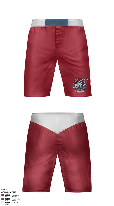 Fight Shorts, MPAC 360° Wrestling, Wrestling, Teamtime, Team time, sublimation, custom sports apparel, team uniforms, spirit wear, spiritwear, sports uniforms, custom shirts, team store, custom team store, fundraiser sports, apparel fundraiser