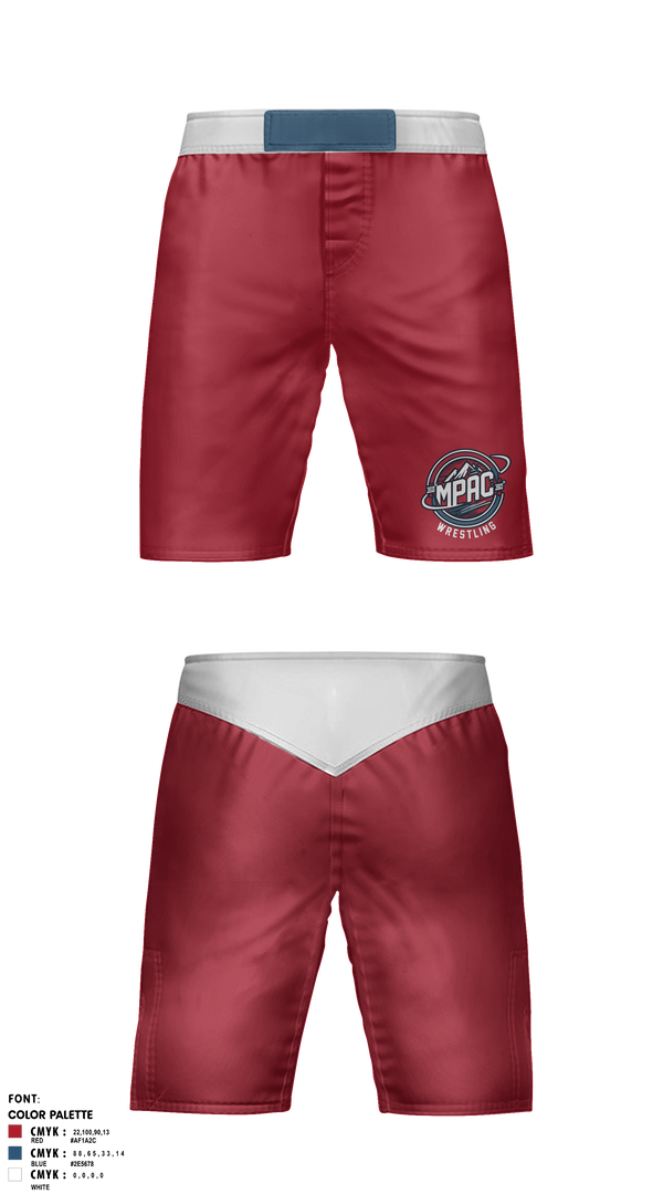 Fight Shorts, MPAC 360° Wrestling, Wrestling, Teamtime, Team time, sublimation, custom sports apparel, team uniforms, spirit wear, spiritwear, sports uniforms, custom shirts, team store, custom team store, fundraiser sports, apparel fundraiser