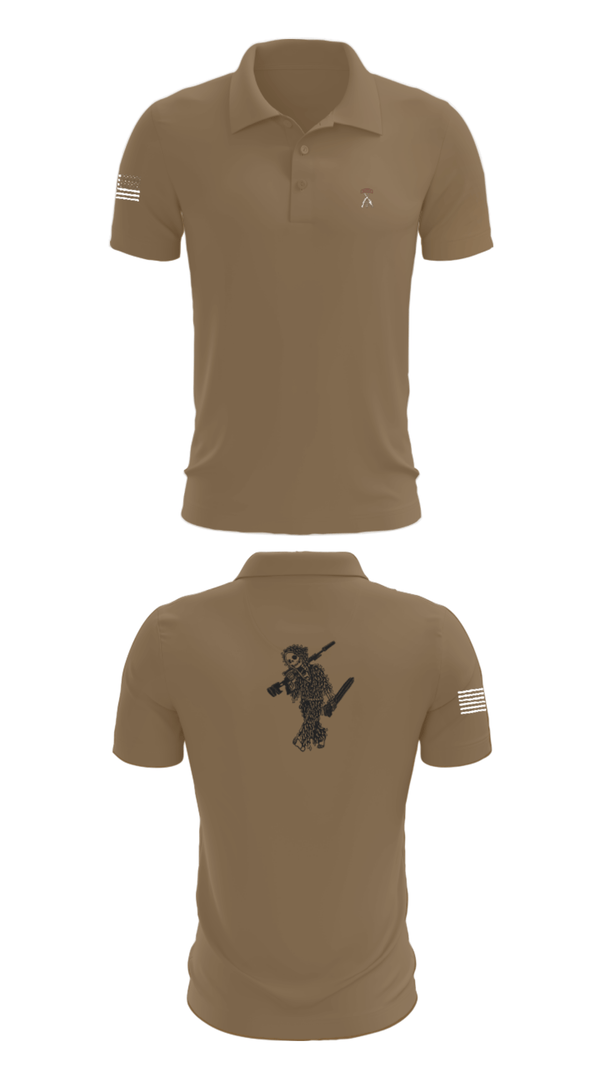 Short Sleeve Performance Polo, 2-5 CAV Snipers, Army, Teamtime, Team time, sublimation, custom sports apparel, team uniforms, spirit wear, spiritwear, sports uniforms, custom shirts, team store, custom team store, fundraiser sports, apparel fundraiser