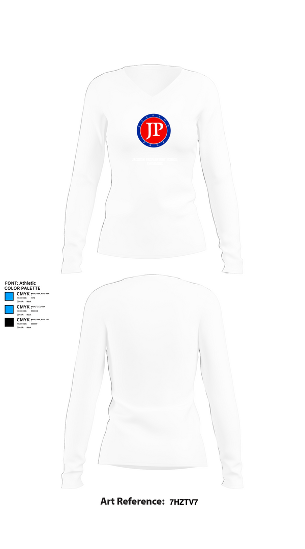 Womens Long Sleeve Vneck Shirt 1, Jackson Preparatory School Swimming, Swimming, Teamtime, Team time, sublimation, custom sports apparel, team uniforms, spirit wear, spiritwear, sports uniforms, custom shirts, team store, custom team store, fundraiser sports, apparel fundraiser