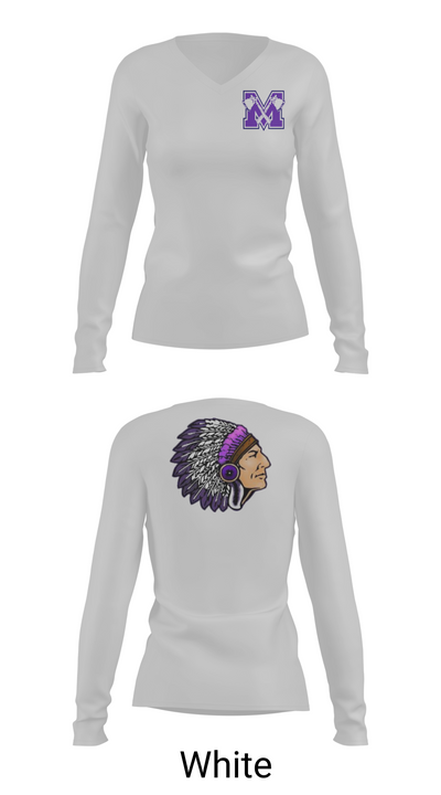 Mount Gilead High School Wrestling 55730415 Women's Long Sleeve V-neck Shirt -1 16