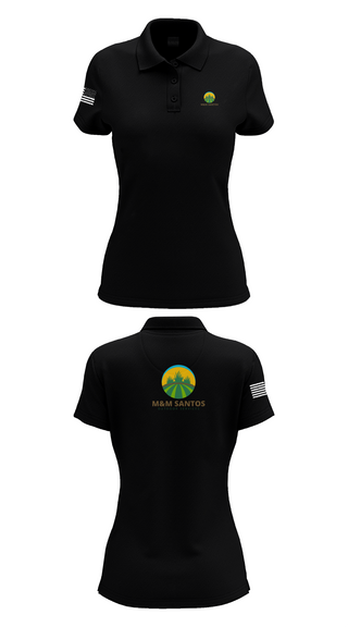 Womens Short Sleeve Performance Polo, M&M Santos Outdoor Services, , Teamtime, Team time, sublimation, custom sports apparel, team uniforms, spirit wear, spiritwear, sports uniforms, custom shirts, team store, custom team store, fundraiser sports, apparel fundraiser