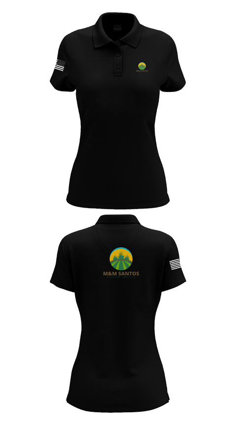 Womens Short Sleeve Performance Polo, M&M Santos Outdoor Services, , Teamtime, Team time, sublimation, custom sports apparel, team uniforms, spirit wear, spiritwear, sports uniforms, custom shirts, team store, custom team store, fundraiser sports, apparel fundraiser