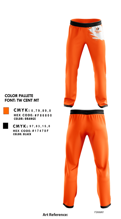 Ogallala High School Golf 88514654 Sweatpants - 1