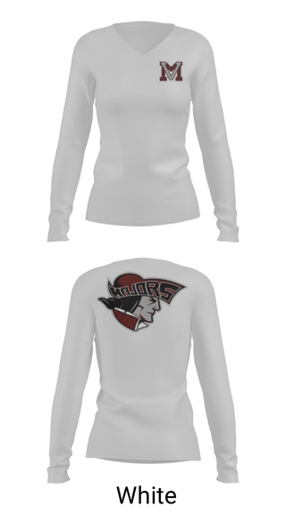Women's Long Sleeve Vneck Shirt, Mount vernon, Track & Field, Teamtime, Team time, sublimation, custom sports apparel, team uniforms, spirit wear, spiritwear, sports uniforms, custom shirts, team store, custom team store, fundraiser sports, apparel fundraiser