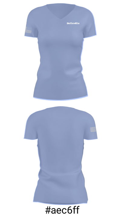Belleville 4451813 Women's Short Sleeve V-neck Shirt - 4
