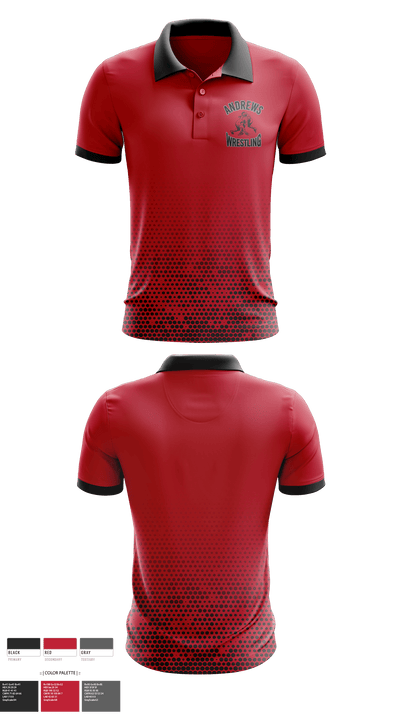 Andrews Wildcats 74502940 Short Sleeve Performance Polo - 5