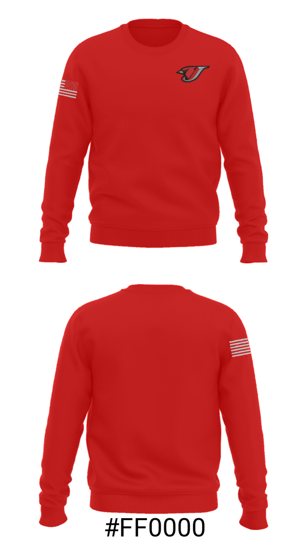 Crew Neck Sweatshirt, Jacksonville High School Tennis, Tennis, Teamtime, Team time, sublimation, custom sports apparel, team uniforms, spirit wear, spiritwear, sports uniforms, custom shirts, team store, custom team store, fundraiser sports, apparel fundraiser