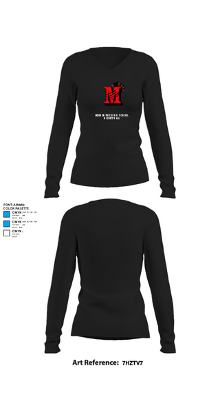 Womens Long Sleeve Vneck Shirt, Moundridge High School Basketball, Women's Basketball, Teamtime, Team time, sublimation, custom sports apparel, team uniforms, spirit wear, spiritwear, sports uniforms, custom shirts, team store, custom team store, fundraiser sports, apparel fundraiser