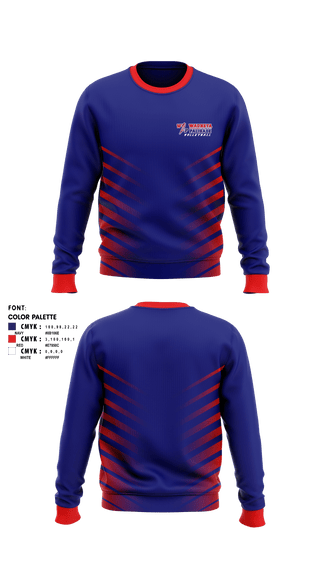Crew Neck Sweatshirt, Wauneta-Palisade High School Volleyball, Women's Volleyball, Teamtime, Team time, sublimation, custom sports apparel, team uniforms, spirit wear, spiritwear, sports uniforms, custom shirts, team store, custom team store, fundraiser sports, apparel fundraiser