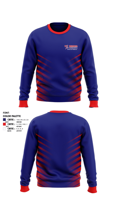Crew Neck Sweatshirt, Wauneta-Palisade High School Volleyball, Women's Volleyball, Teamtime, Team time, sublimation, custom sports apparel, team uniforms, spirit wear, spiritwear, sports uniforms, custom shirts, team store, custom team store, fundraiser sports, apparel fundraiser