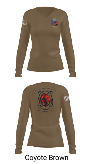 Women's Long Sleeve Vneck Shirt, 567 red horse, Air Force, Teamtime, Team time, sublimation, custom sports apparel, team uniforms, spirit wear, spiritwear, sports uniforms, custom shirts, team store, custom team store, fundraiser sports, apparel fundraiser