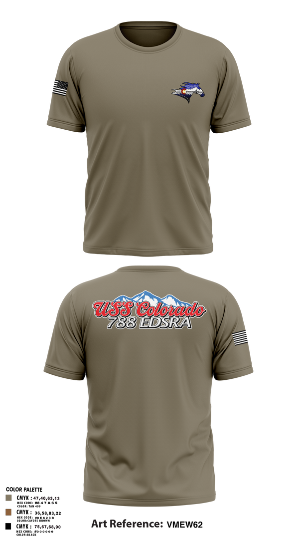 Old School Cotton Feel Shirt, USS Colorado, Navy, Teamtime, Team time, sublimation, custom sports apparel, team uniforms, spirit wear, spiritwear, sports uniforms, custom shirts, team store, custom team store, fundraiser sports, apparel fundraiser