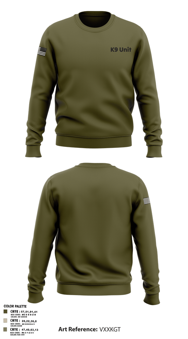 Crew Neck Sweatshirt, K9 Unit, , Teamtime, Team time, sublimation, custom sports apparel, team uniforms, spirit wear, spiritwear, sports uniforms, custom shirts, team store, custom team store, fundraiser sports, apparel fundraiser