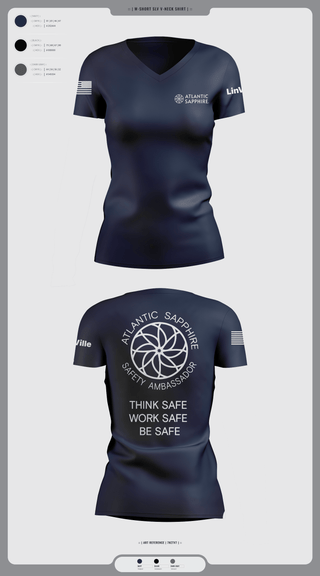 Womens Short Sleeve Vneck Shirt, LinVille, Navy, Teamtime, Team time, sublimation, custom sports apparel, team uniforms, spirit wear, spiritwear, sports uniforms, custom shirts, team store, custom team store, fundraiser sports, apparel fundraiser
