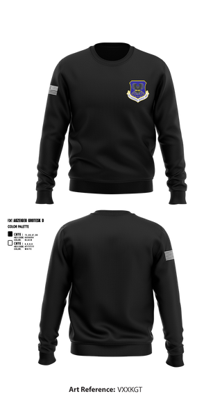 Crew Neck Sweatshirt, 821 CRG, Air Force, Teamtime, Team time, sublimation, custom sports apparel, team uniforms, spirit wear, spiritwear, sports uniforms, custom shirts, team store, custom team store, fundraiser sports, apparel fundraiser