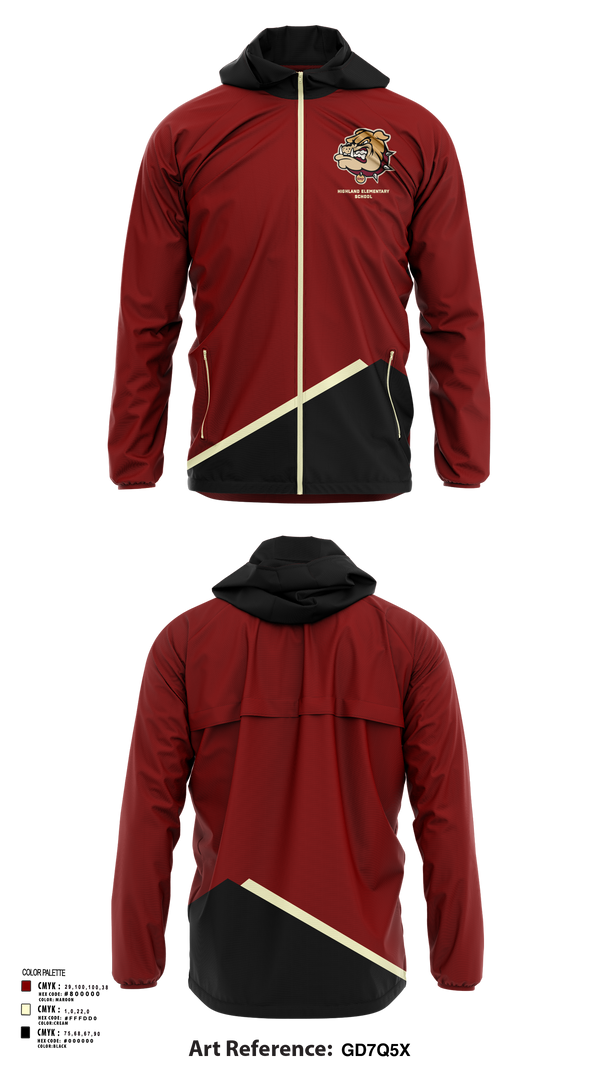 Windbreaker, Highland Elementary School, Spirit Store, Teamtime, Team time, sublimation, custom sports apparel, team uniforms, spirit wear, spiritwear, sports uniforms, custom shirts, team store, custom team store, fundraiser sports, apparel fundraiser