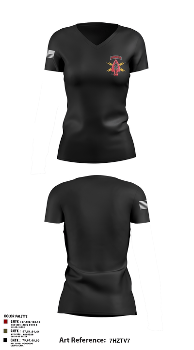 Usasoc 85355509 Women's Short Sleeve V-neck Shirt - 3