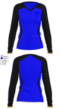 Quincy Senior High School Track 86814708 Women's Long Sleeve V-neck Shirt - 28