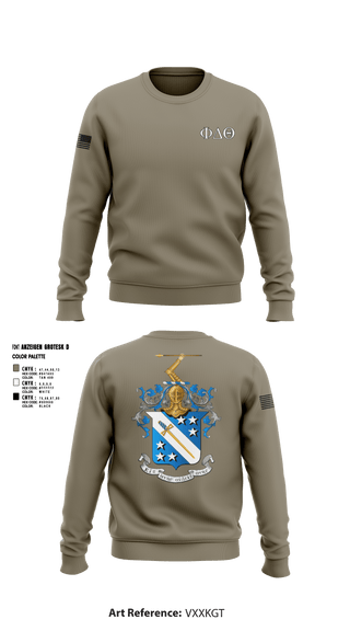 Crew Neck Sweatshirt, Phi Delta Theta, Army, Teamtime, Team time, sublimation, custom sports apparel, team uniforms, spirit wear, spiritwear, sports uniforms, custom shirts, team store, custom team store, fundraiser sports, apparel fundraiser