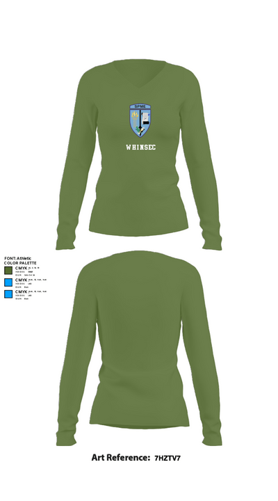 WHINSEC 71177376 Women's Long Sleeve V-neck Shirt - 42