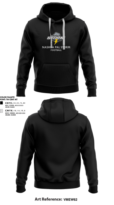 Nashua PAL Storm Football 837048 Hoodie - 1