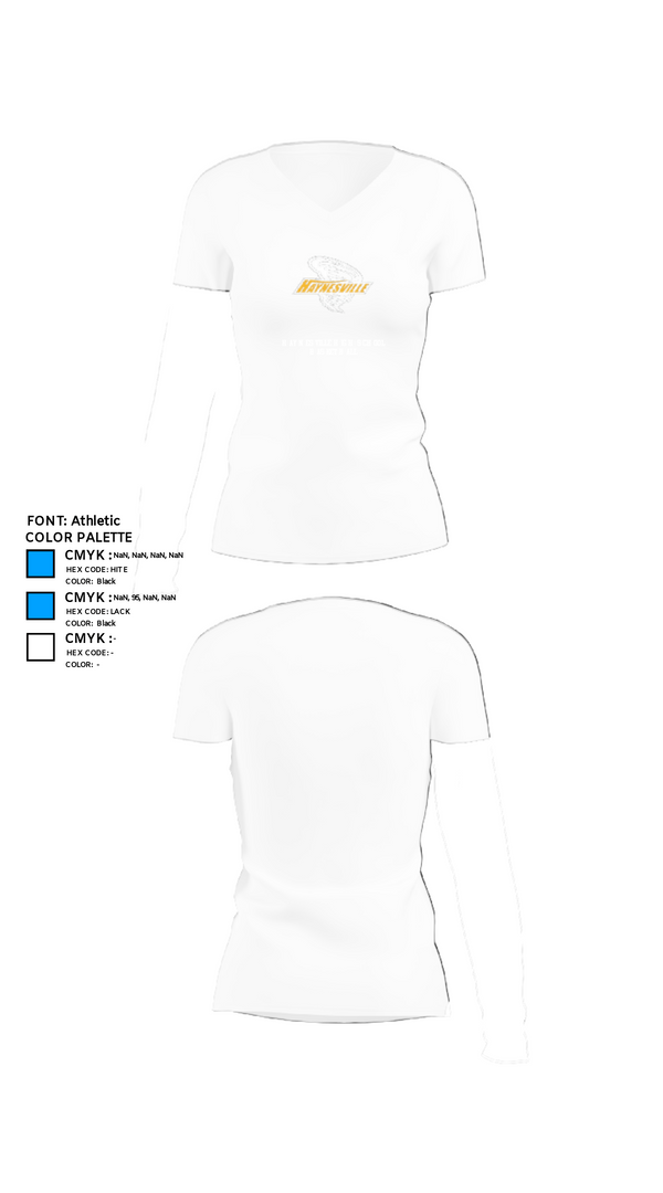 Womens Short Sleeve Vneck Shirt, Haynesville High School Basketball, Women's Basketball, Teamtime, Team time, sublimation, custom sports apparel, team uniforms, spirit wear, spiritwear, sports uniforms, custom shirts, team store, custom team store, fundraiser sports, apparel fundraiser