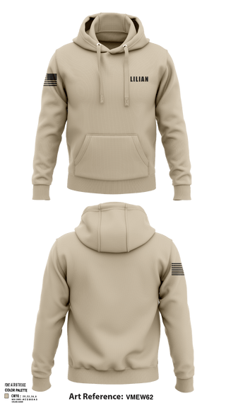 Hoodie, LILIAN, Army, Teamtime, Team time, sublimation, custom sports apparel, team uniforms, spirit wear, spiritwear, sports uniforms, custom shirts, team store, custom team store, fundraiser sports, apparel fundraiser
