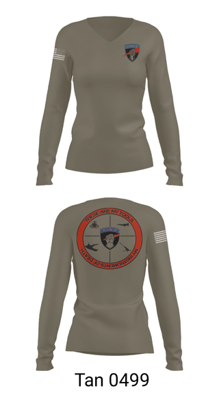 Womens Long Sleeve Vneck Shirt, Bravo 1/78th FA, Army, Teamtime, Team time, sublimation, custom sports apparel, team uniforms, spirit wear, spiritwear, sports uniforms, custom shirts, team store, custom team store, fundraiser sports, apparel fundraiser