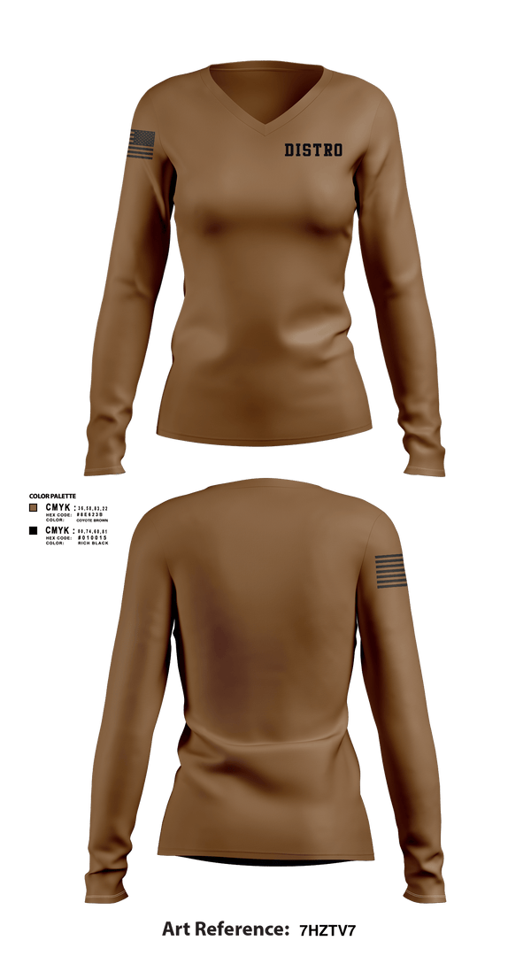 Womens Long Sleeve Vneck Shirt, Distro, , Teamtime, Team time, sublimation, custom sports apparel, team uniforms, spirit wear, spiritwear, sports uniforms, custom shirts, team store, custom team store, fundraiser sports, apparel fundraiser