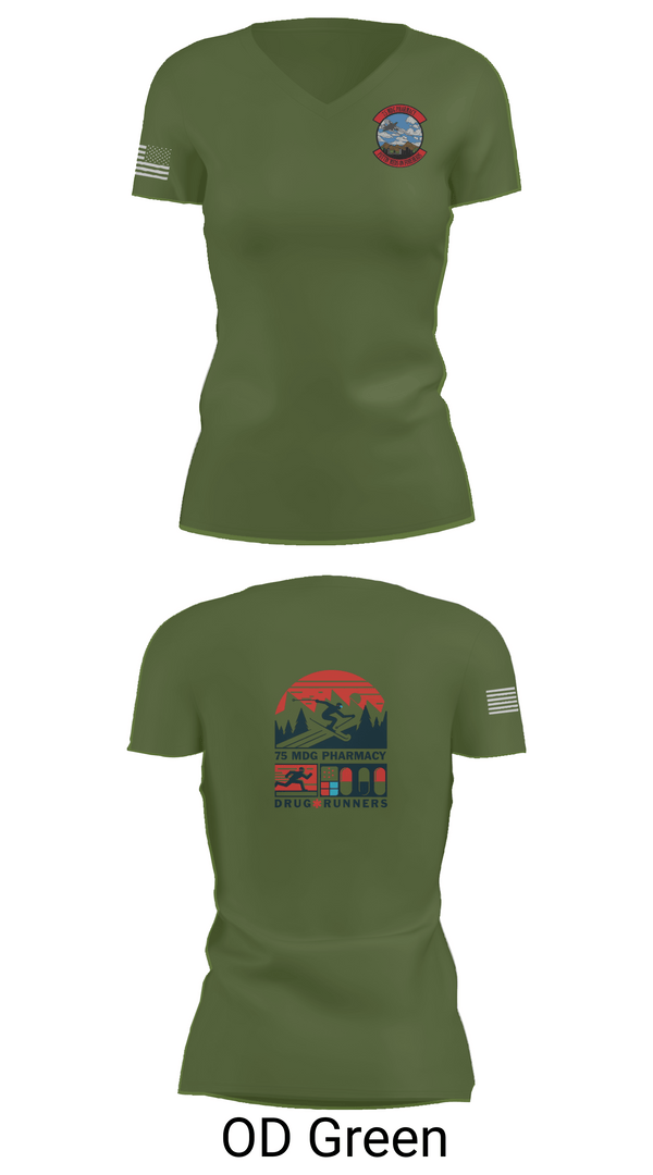 Womens Short Sleeve Vneck Shirt, 75 HCOS SGGD, Air Force, Teamtime, Team time, sublimation, custom sports apparel, team uniforms, spirit wear, spiritwear, sports uniforms, custom shirts, team store, custom team store, fundraiser sports, apparel fundraiser