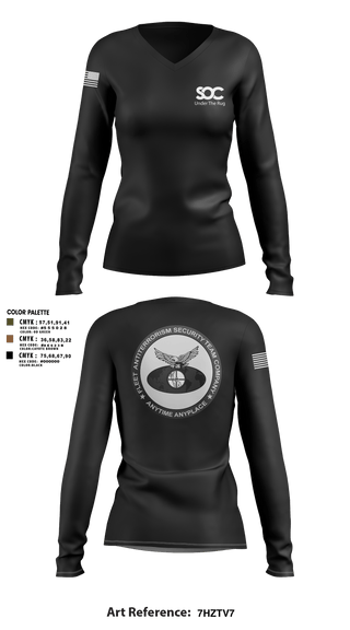 Womens Long Sleeve Vneck Shirt, F.A.S.T., Marines, Teamtime, Team time, sublimation, custom sports apparel, team uniforms, spirit wear, spiritwear, sports uniforms, custom shirts, team store, custom team store, fundraiser sports, apparel fundraiser