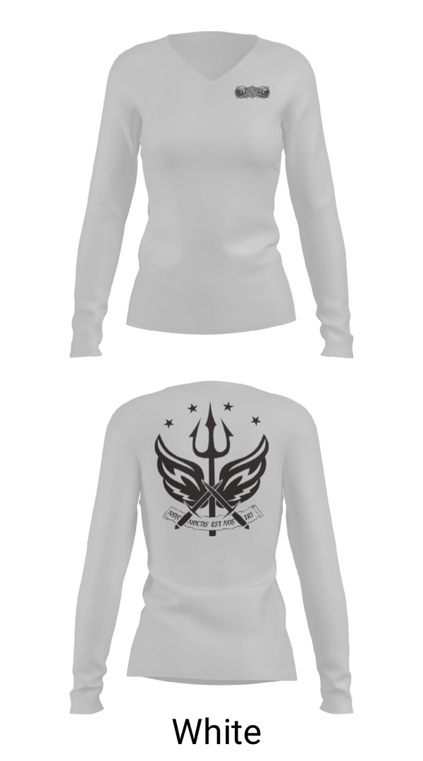 Women's Long Sleeve Vneck Shirt, Maritime Security Response Team, Coast Guard, Teamtime, Team time, sublimation, custom sports apparel, team uniforms, spirit wear, spiritwear, sports uniforms, custom shirts, team store, custom team store, fundraiser sports, apparel fundraiser