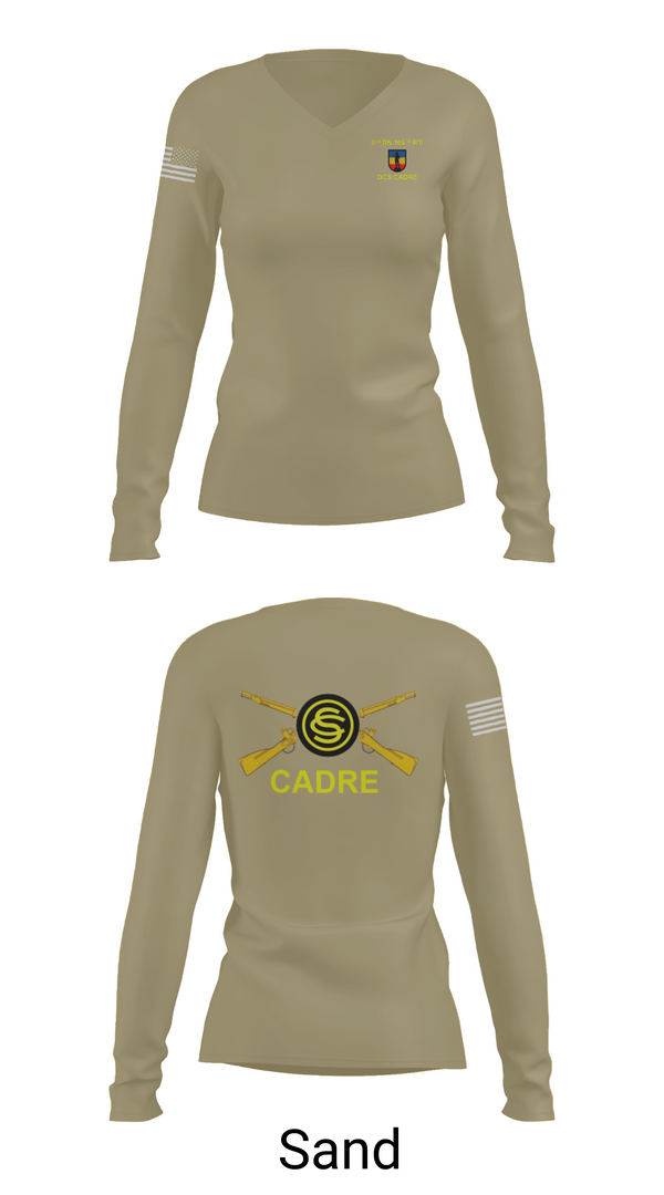 Womens Long Sleeve Vneck Shirt, 106th RTI OCS, , Teamtime, Team time, sublimation, custom sports apparel, team uniforms, spirit wear, spiritwear, sports uniforms, custom shirts, team store, custom team store, fundraiser sports, apparel fundraiser