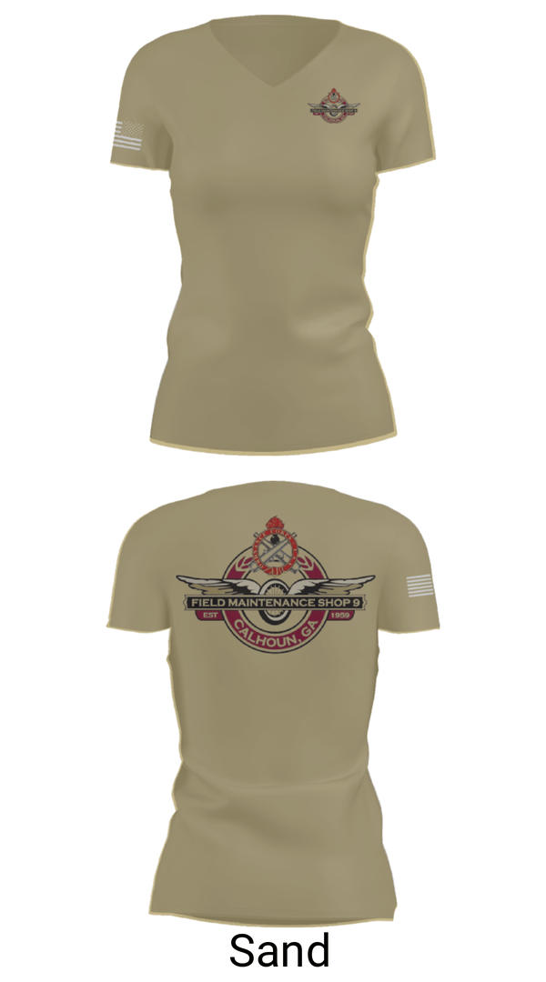 Women's Short Sleeve Vneck Shirt, FMS Calhoun, National Guard, Teamtime, Team time, sublimation, custom sports apparel, team uniforms, spirit wear, spiritwear, sports uniforms, custom shirts, team store, custom team store, fundraiser sports, apparel fundraiser