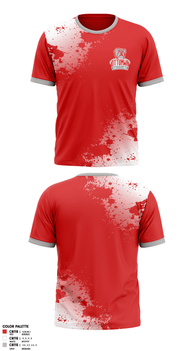 Ottumwa bulldogs 56232716 Short Sleeve Rash Guard Shirt - 1