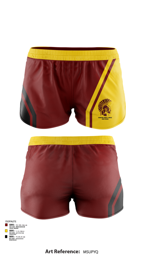 Womens Shorts, Stanton County Junior High School, Spirit Store, Teamtime, Team time, sublimation, custom sports apparel, team uniforms, spirit wear, spiritwear, sports uniforms, custom shirts, team store, custom team store, fundraiser sports, apparel fundraiser